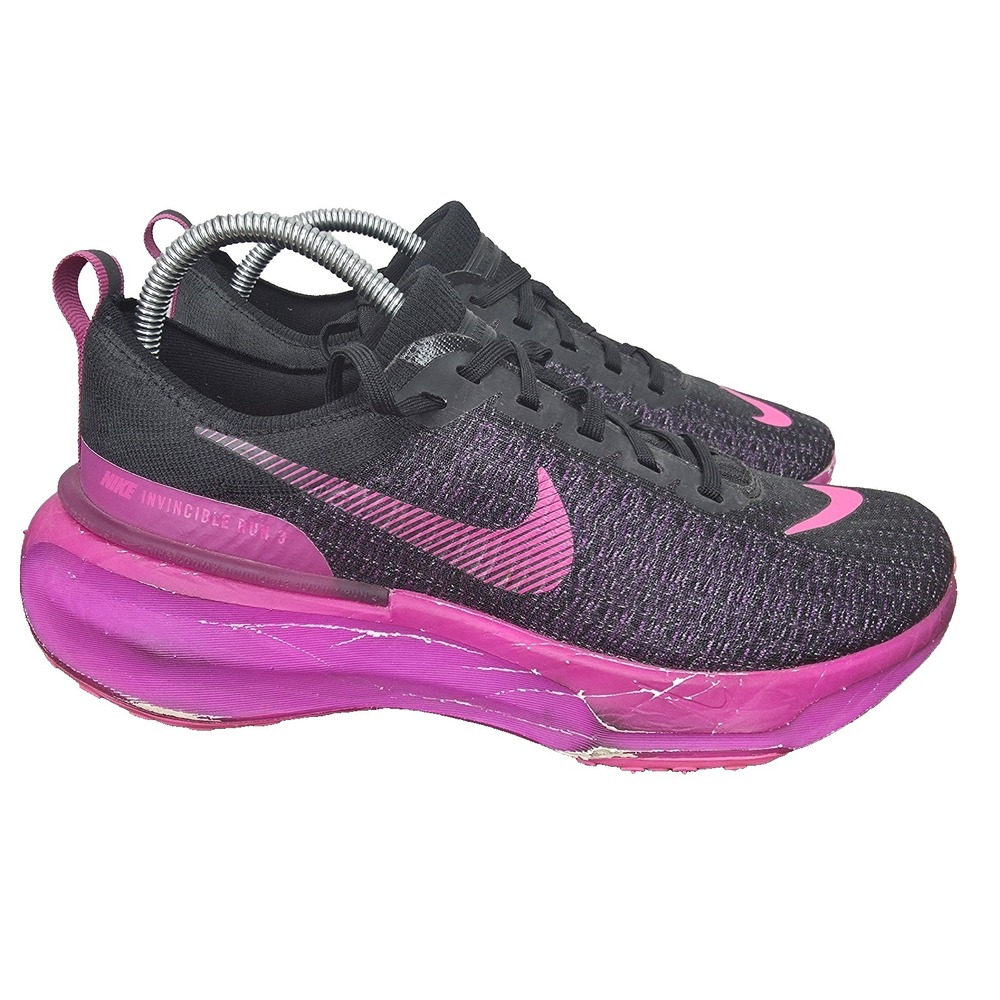 Nike ZoomX Invincible 3 Running Shoes Men 8.5 Black Vivid Grape Sneakers Trainer